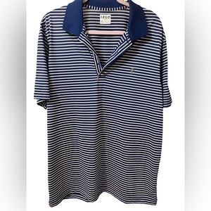 Men’s Izod Polo Navy Blue With White Stripes